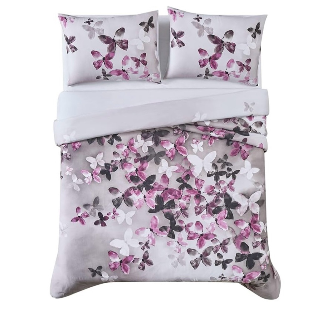 Vince Camuto Lissara 3 Piece Duvet Cover Set Queen - Picture 3 of 6